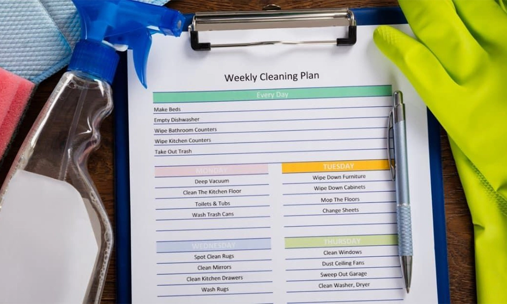 weekly cleaning checklist