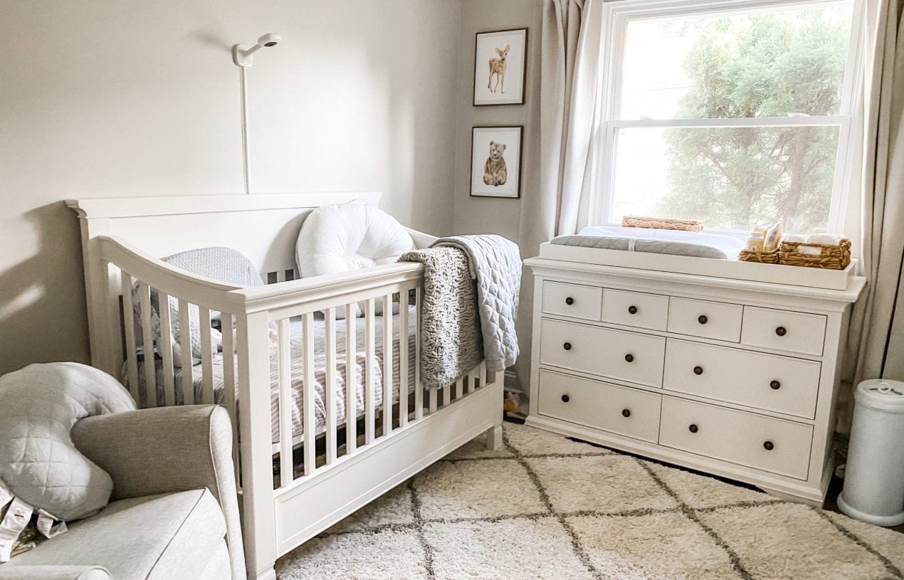 Creamy small baby room