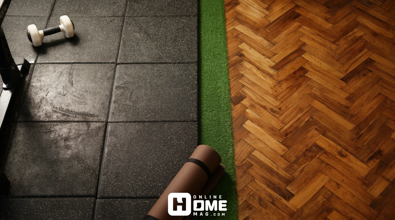 luxury home gym floor
