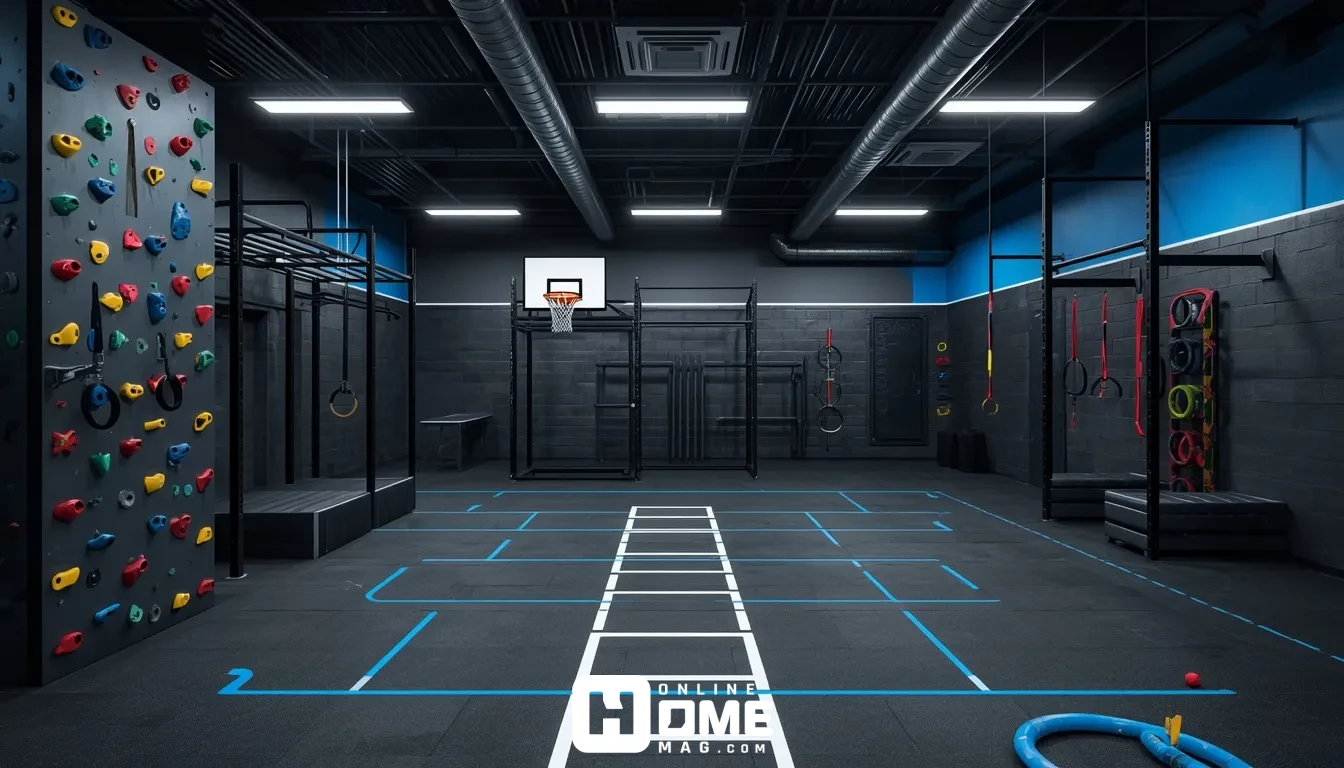 Modern indoor boys gym for kids