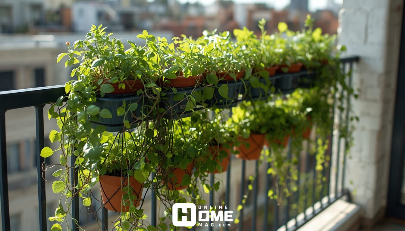apartment balcony decoration ideas using vertical planters for limited space