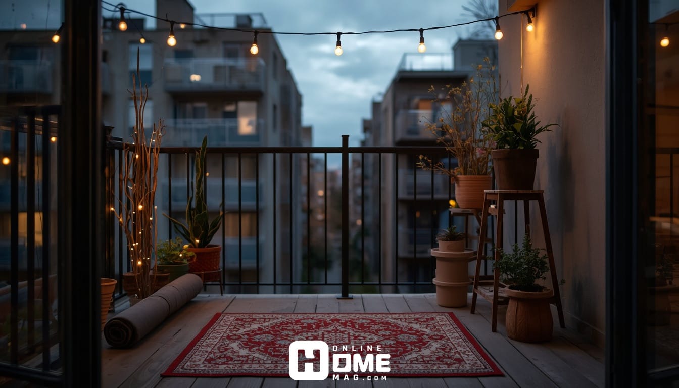 balcony with carpet