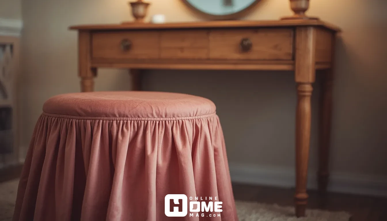 skirted ottoman